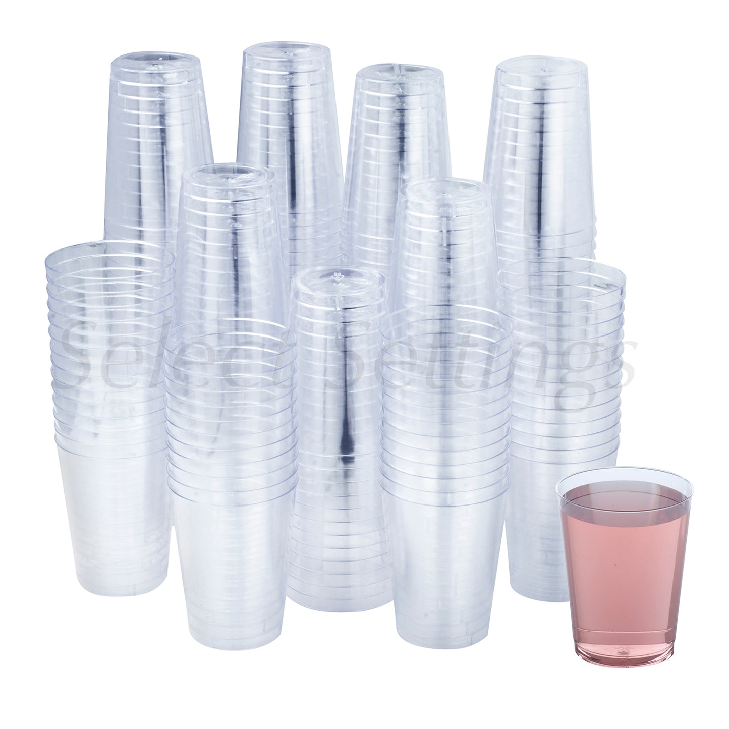 10 oz. Premium Clear Hard Disposable Plastic Cups. - 200 ct