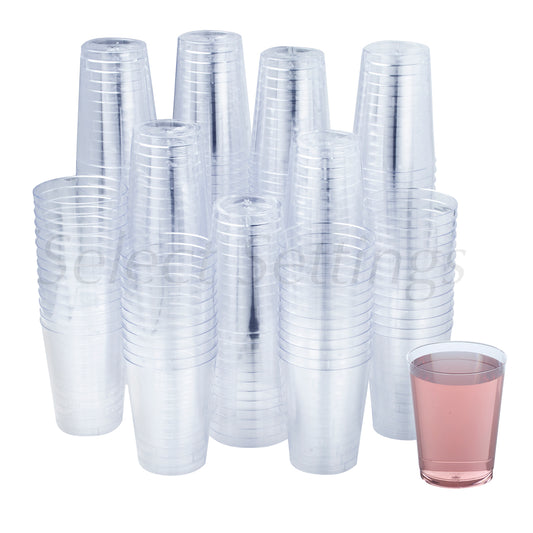 10 oz. Premium Clear Hard Disposable Plastic Cups.  - 200 ct.