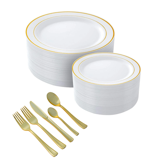 Perfect Settings Tableware Disposable Plastic Cups for 110 Guests