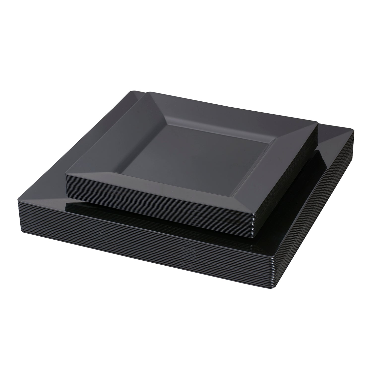 Black plastic plates