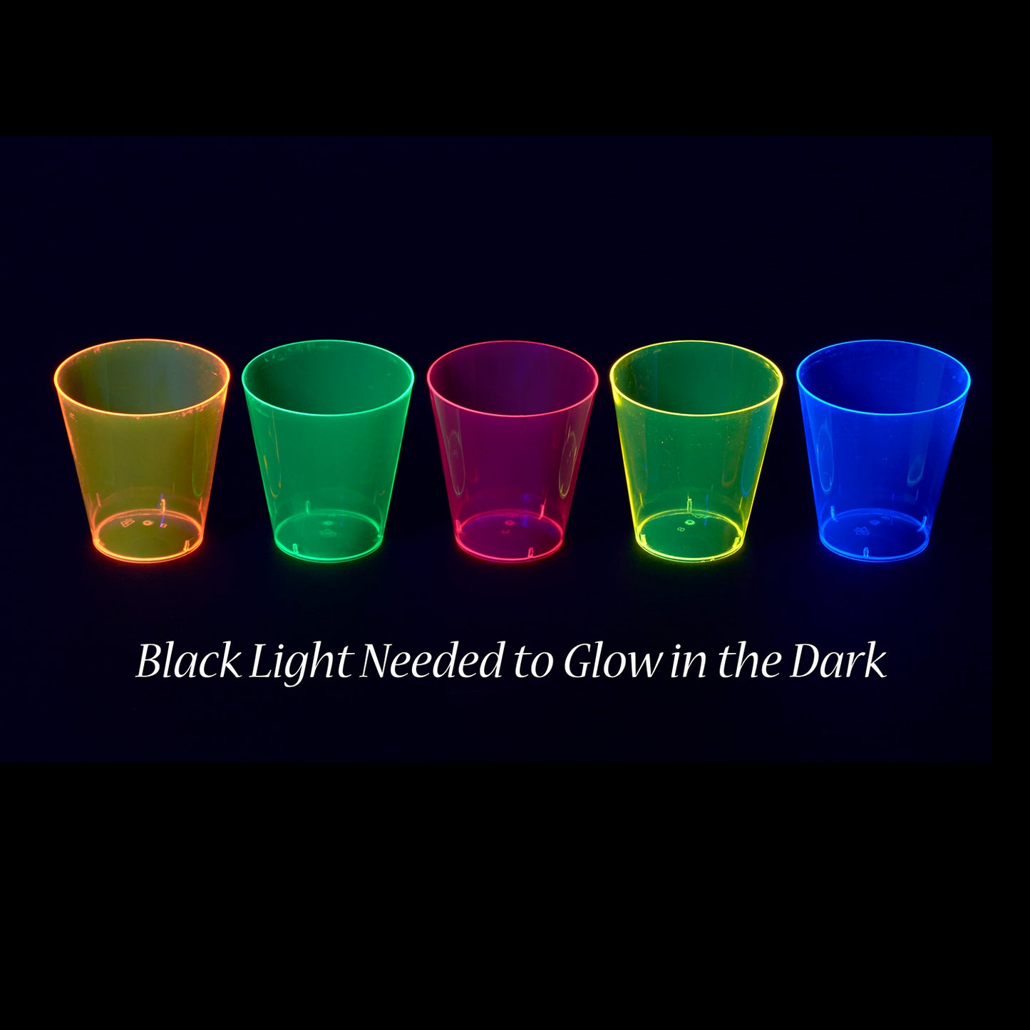 500 pc. Neon Multi Colored Disposable Plastic Shot Glasses - 2 oz. size