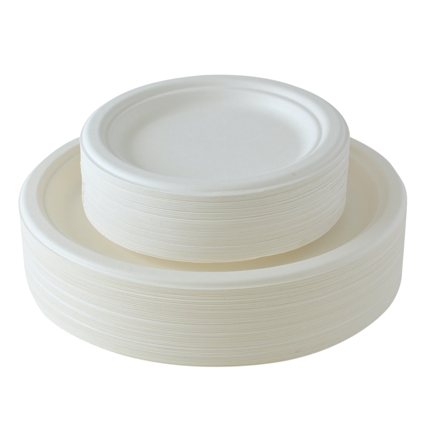 Biodegradable Plates 100 Disposable White Compostable Plates