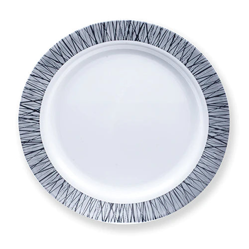 450 -Piece Silver dinnerware set for 50 guests Includes: 100 silver design plastic plates, 250 plastic silverware utensils, 50 napkins & 50 cups