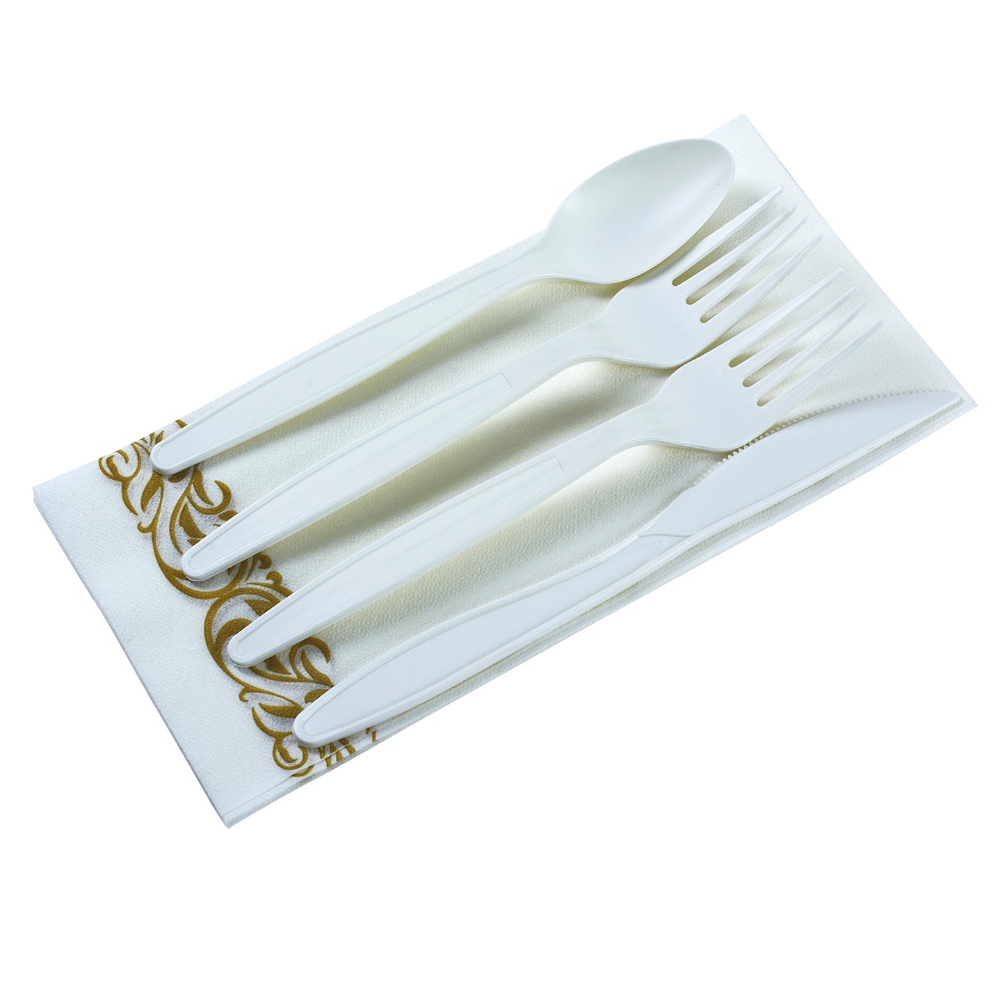 Silverware Set: 200 Piece Compostable Cutlery Box with Biodegradable Forks, Knives, and Spoons